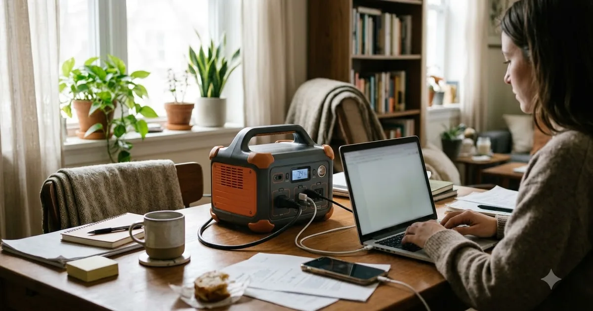 Illustration for affordable portable power station