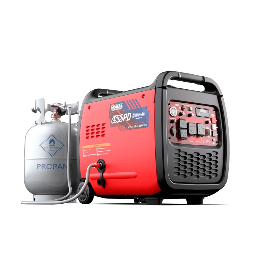 ERAYAK 6800PD 6800W Dual-Fuel 120V/240V Inverter Generator